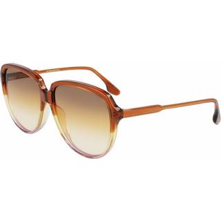 Victoria Beckham Kvinde VB618S 241 Solbriller Acetat Brun/Gul Multifarvet Rund Skygge