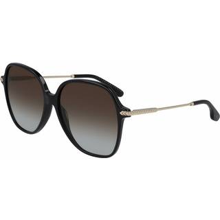 Victoria Beckham Kvinde VB613S 001 Solbriller Acetat Sort Grå Firkantet Skygge