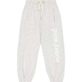 Palm Angels Kids Logo cotton jersey sweatpants - grey - Y 8