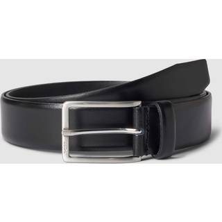 BOSS Black Herren Gürtel schwarz Glattleder