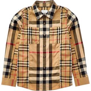 Burberry Kids Vintage Check cotton shirt - beige - Y 10