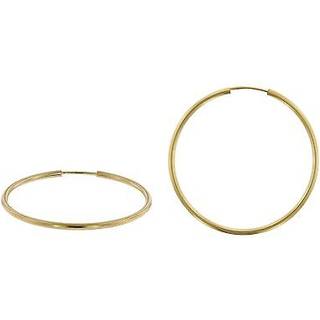 trendor 51171 Damen Ohrringe Gold 333 / 8K Creolen Breite 2 mm Ø 40 mm