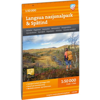 Calazo förlag Turkart Langsua Nasjonalpark & Spåtind 1:50.000 NoColour, OneSize