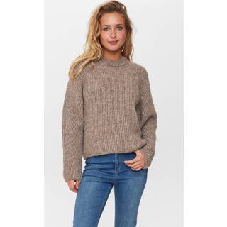 NÜMPH - Nuzindi Pullover - Fossil Melange - S - Brun - Knit