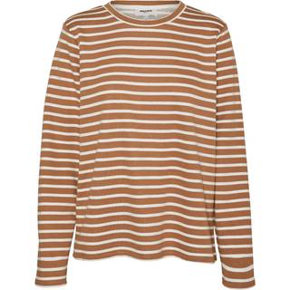 Mathilde Langærmet T-shirt, Snow White/Brown, S