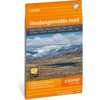 Calazo förlag Turkart Hardangervidda nord 1:50 000 NoColour, OneSize
