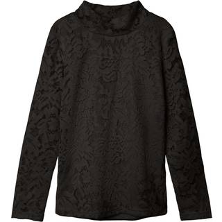 Name It Black Mock Neck Blondetop