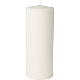 Bloklys, 18cm, Ø7cm, hvid, 77 timer, paraffin