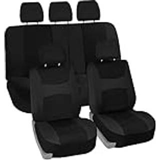 FH Group Bilsdebetrk Fuldt st stof - Universal Fit Automotive Lavt bagtil Vaskbare sdebetrk Airbag Kompatibel Split Bnk Bagsde til SUV Sed