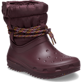 Crocs Women's Classic Neo Puff Luxe Boot Dark Cherry, 36