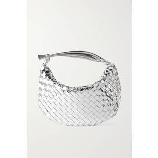 Bottega Veneta Sardine Intrecciato mirrored leather tote bag - silver - One Size
