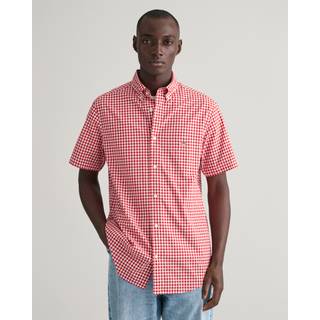 GANT Herre Regular fit klassisk gingham poplin-skjorte med korte ærmer (XL)