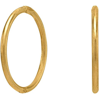 Siersbøl - 14 kt guld creoler 1mm x Ø12