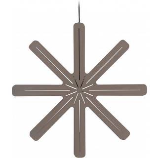Säfsen julestjerne med lys stål Ø60cm pendel mocca.