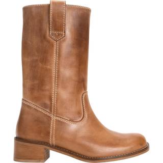 Julia Gaucho Escovado Støvler, Dark Tan, 39