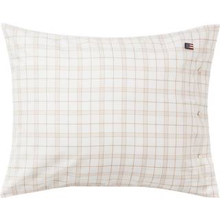 Lexington Checked Lyocell/cotton Pudebetræk 50x60 Cm t/beige - Pudebetræk Bomuld Hvid - 12410024-1620-P25