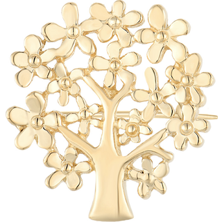Støvring Design Livets Træ Forgyldt Sølv Broche