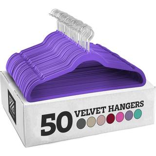 Zober fl?jlsb?jler 50 pakke - tunge lilla b?jler til frakker bukser og kjole t?j - ikke -slip t?j b?jle s?t - pladsbesparende f?lte b?jler til t?