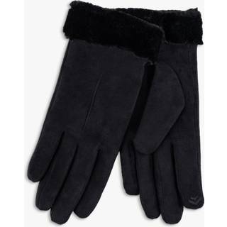 Totes Isotoner Dame One Point Ruskind Vinter Handsker med kunstpelsmanchet detaljeSmall