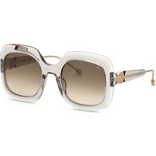 Philipp Plein SPP065S 03GU 55 Solbriller Kvinder Grå - Transparent Grey - 55mm