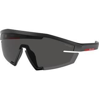 Prada Linea Rossa Mand PS 03ZS 1BO06F Solbriller Injiceret Sort Grå Geometrisk Normal