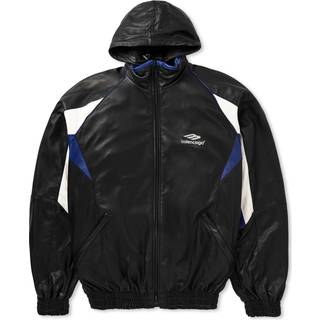 Balenciaga Leather hoodie - black - EU 46