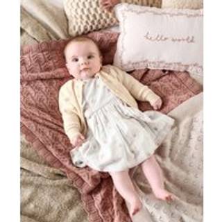Mamas & Papas Mamas & Papas Embroidered Knit 100% Cotton White Cardigan