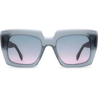 Retrosuperfuture Unisex EKC Piscina stoned Solbriller Acetat Grå Lyseblå Firkantet Normal Skygge