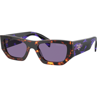 Prada Unisex PR A01S 14O50B Solbriller Acetat Skildpadde Violet Pillow Normal Spejl