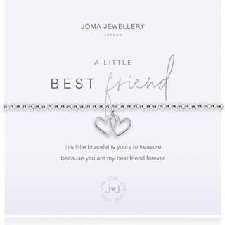 Joma A Little Best Friend Double Heart Bracelet - Adjustable - Silver