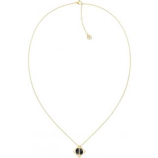 Gold-Plated Onyx Orb Necklace