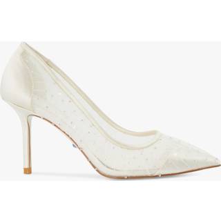 Dune London Dune London Cream Bespoke Bridal Pleat Mesh Courts