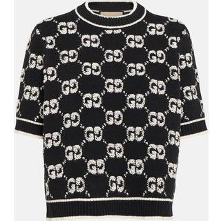 Gucci GG jacquard wool bouclÃ© top - black - L
