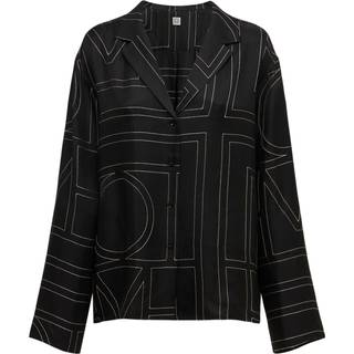Toteme Logo-embroidered silk shirt - white - L