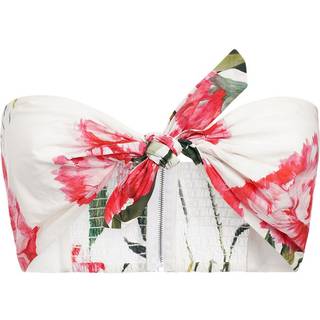 Dolce&Gabbana Floral-printed cotton bandeau top - multicoloured - XL