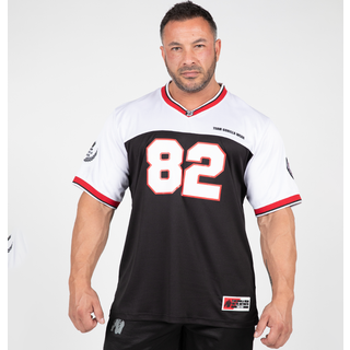 Trenton Football Jersey, Black/White