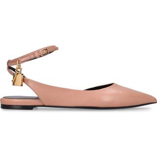 Tom Ford Padlock leather slingback flats - pink - EU 37.5