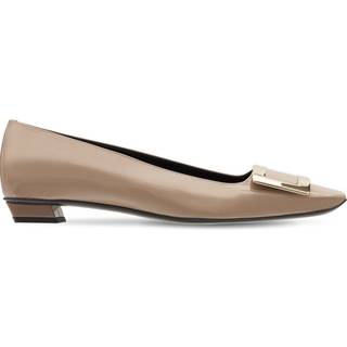 Roger Vivier Belle Vivier patent-leather ballet flats - grey - EU 39