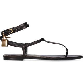 Tom Ford Padlock leather thong sandals - black - EU 35