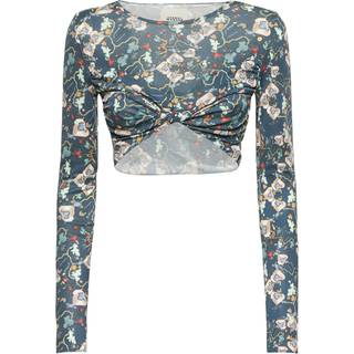 Isabel Marant Jinea floral jersey crop top - green - XS