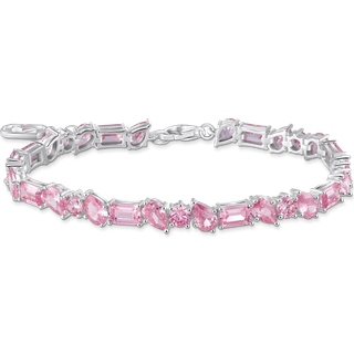 Thomas Sabo A2144-051-9-L19V Damen Tennisarmband mit pinken Steinen Silber