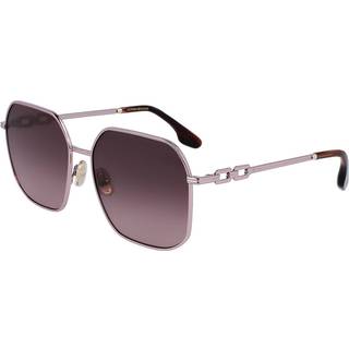 Victoria Beckham Kvinde VB232S 601 Solbriller Metal Guld Violet Geometrisk Fotokromatisk