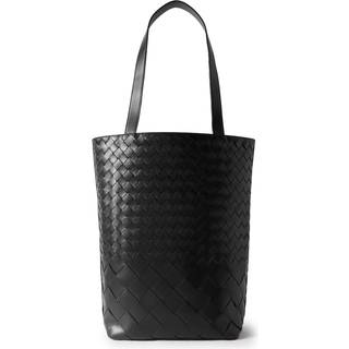 Bottega Veneta North-South Intrecciato Small leather tote bag - black - One Size