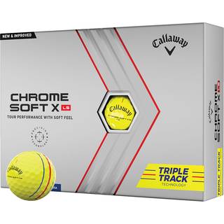 Callaway Chrome Soft X Low Spin Triple Track (2022) Golfbolde - Yellow
