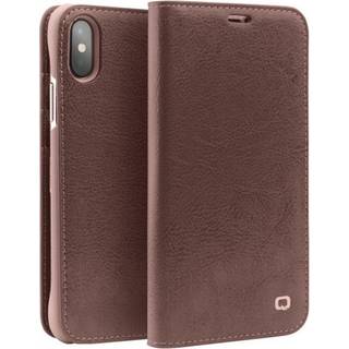 QIALINO iPhone X etui i ægte læder - Brun
