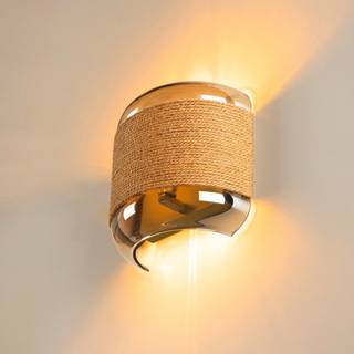 SLV væglampe Pantilo Rope brun/amber/guld glas bredde 20cm