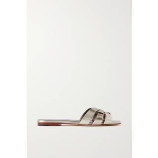 Saint Laurent Tribute Nu Pieds 05 leather slides - gold - EU 35.5