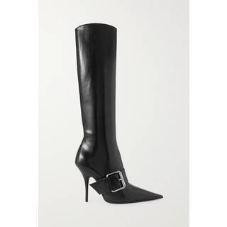 Balenciaga Knife 110 leather knee-high boots - black - EU 38