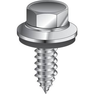Ejot 810221 Montageskrue med gummipakning, til lysbom, pakke med 250 stk 6,3 x 25 mm