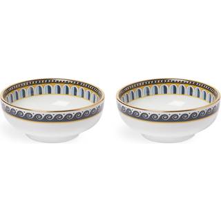 La DoubleJ Tableware - 'Napoli' snack bowl, set of two in multicolor 100% PORCELAIN